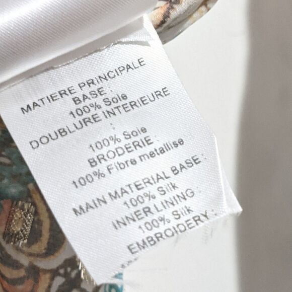 Chloe Floral Printed Blouse in Silk Lurex - Picture 12 of 16